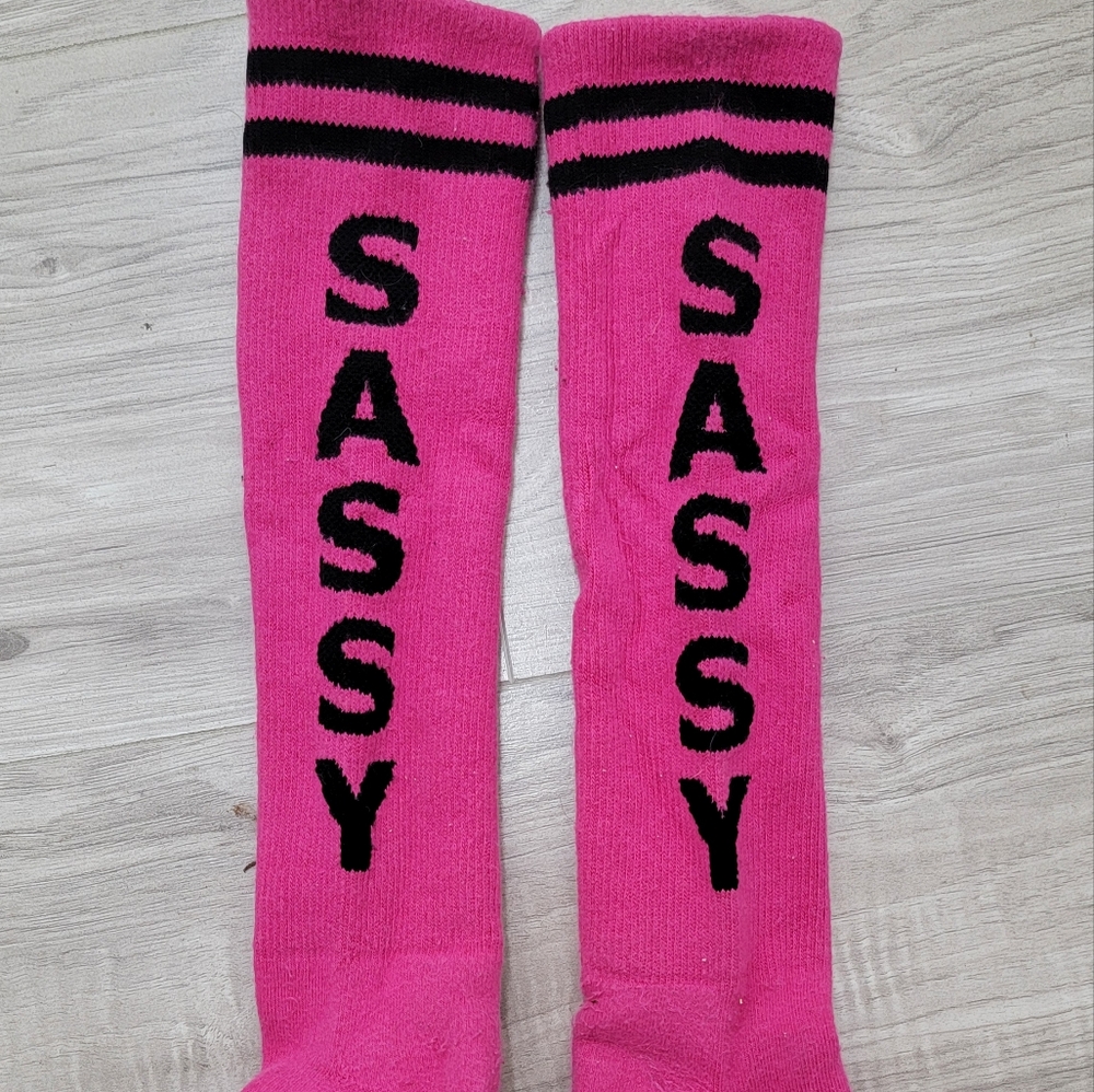 Sassy Pink Knee Socks